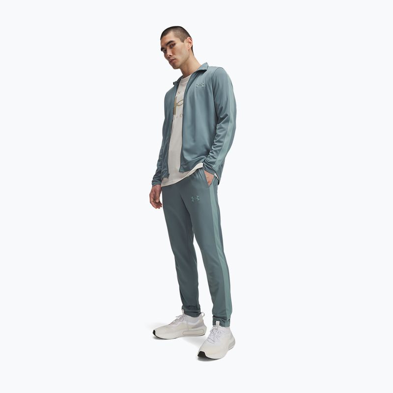 Trening pentru bărbați Under Armour UA Knit Track Suit jasper blue/serpentine/serpentine
