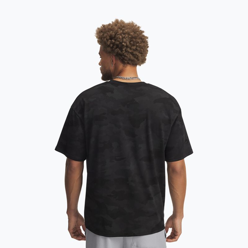 Tricou de antrenament pentru bărbați Under Armour HTW Athletic Dept AOP black/white 2