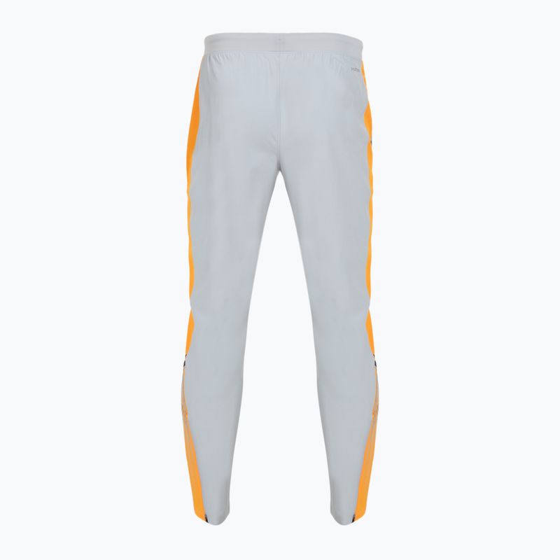 Pantaloni de alergare pentru bărbați Under Armour Velociti Storm mod gray/squad orange/reflective 2