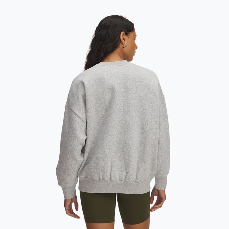 Hanorac pentru femei Under Armour Rival Fleece Varsity Crew halo gray light heather/expedition green 2