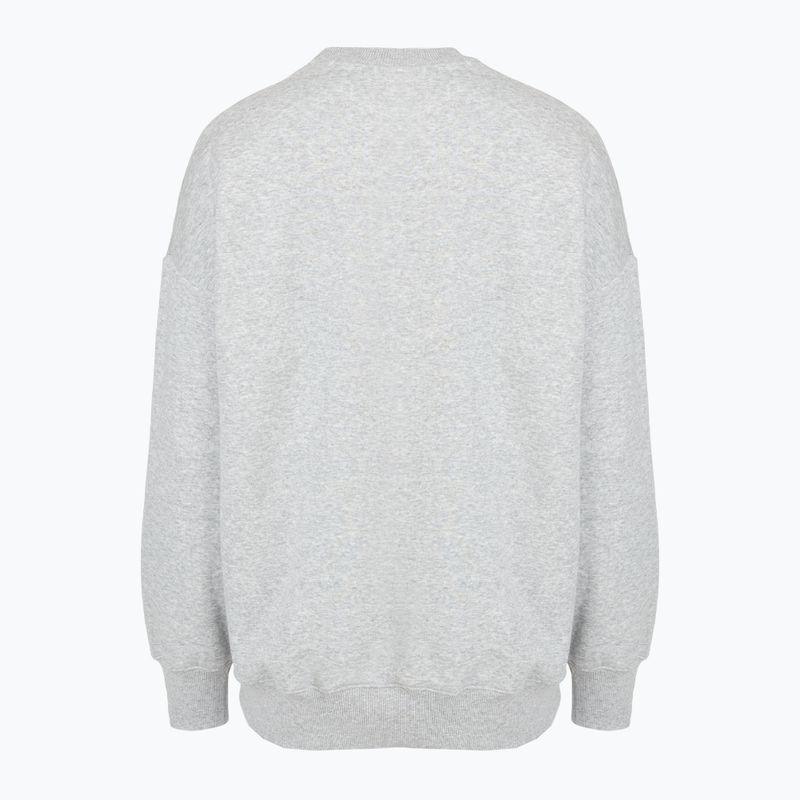 Hanorac pentru femei Under Armour Rival Fleece Varsity Crew halo gray light heather/expedition green 4