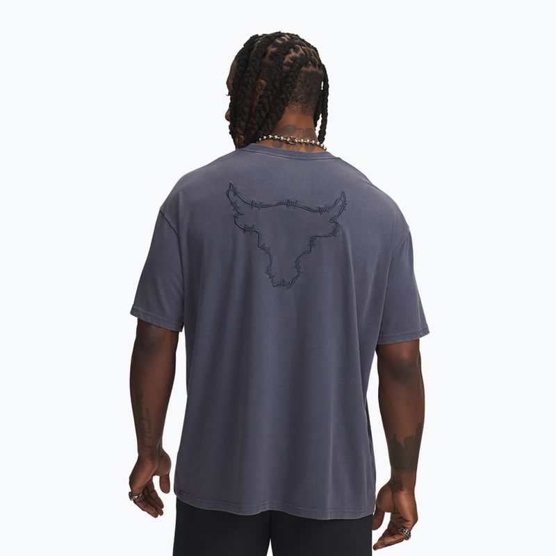 Tricou pentru bărbați Under Armour Project Rock Q3 ST Graphic downpour gray/white 2