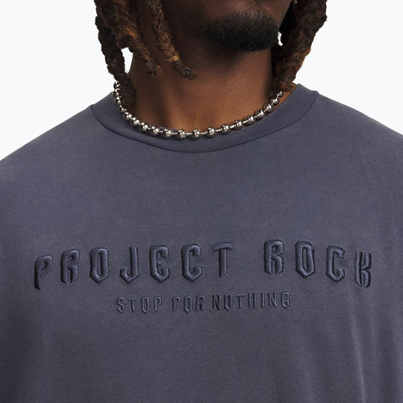 Tricou pentru bărbați Under Armour Project Rock Q3 ST Graphic downpour gray/white 3