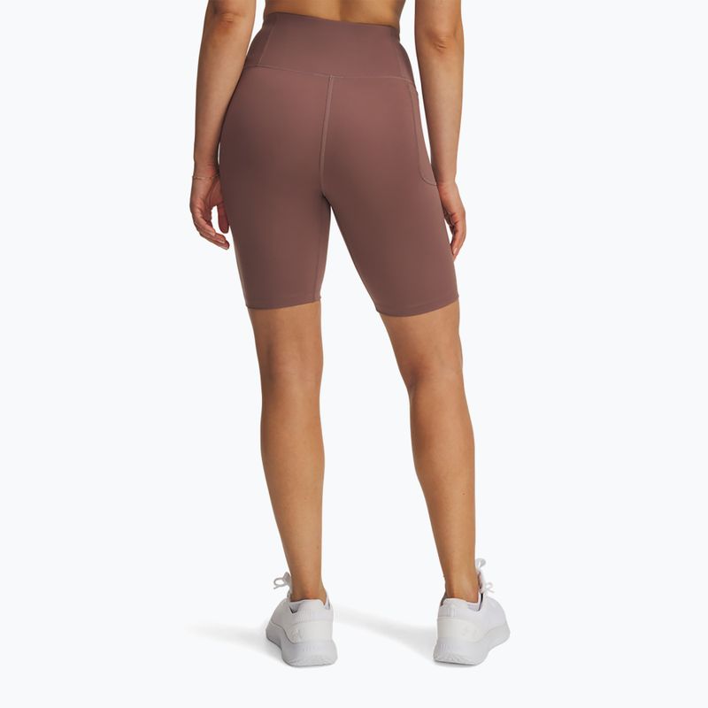 Pantaloni scurți de antrenament pentru femei Under Armour Motion Bike EMEA sierra taupe/white 3