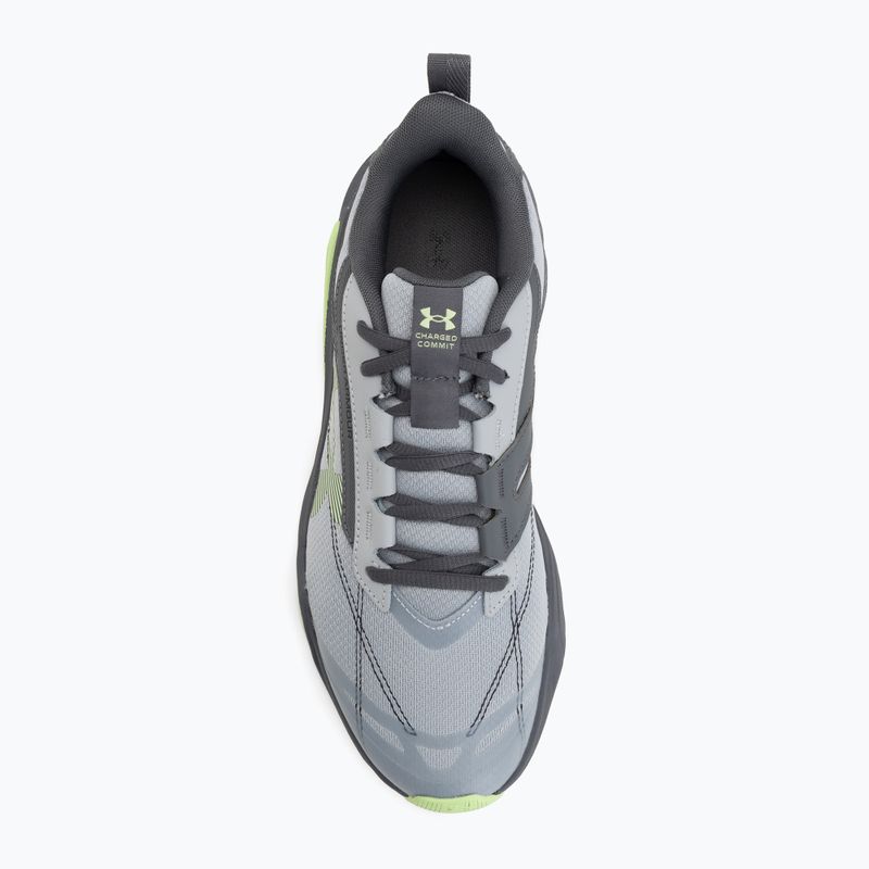 Încălțăminte de antrenament pentru bărbați Under Armour Charged Commit TR 5 mod gray/castlerock/lumos lime 5