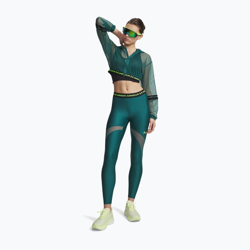 Colanți de antrenament pentru bărbați Under Armour HeatGear Mesh rack green/hyper green 2