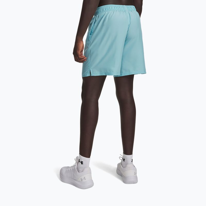 Pantaloni scurți de antrenament pentru bărbați Under Armour Woven Wordmark blue haze/black 3