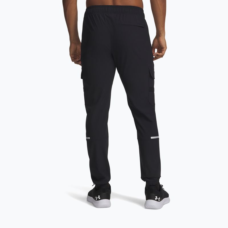 Pantaloni de antrenament pentru bărbați Under Armour Tech Utility Woven black/castlerock/venom red 3