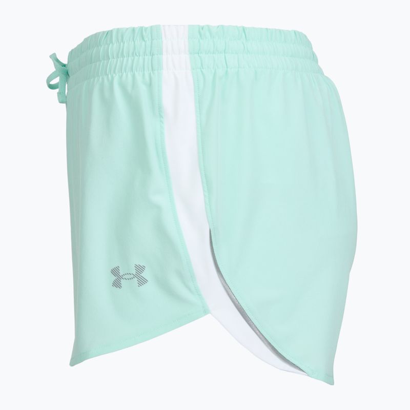 Pantaloni scurți de alergare pentru femei Under Armour Velociti Pro 4" 2N1 refresh mint/castlerock 3