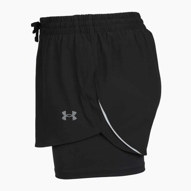 Pantaloni scurți de alergare pentru femei Under Armour Velociti Pro 4" 2N1 ultimate black/ultimate black/ultimate black 3