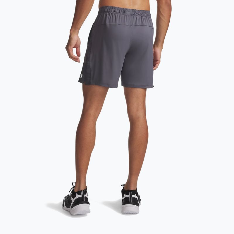 Pantaloni scurți de antrenament pentru bărbați Under Armour Tech Vent 7IN Shorts castlerock/castlerock/white 3