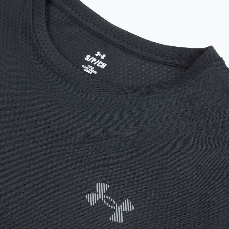 Tricou de alergare pentru bărbați Under Armour Velociti black/black/metallic silver 3