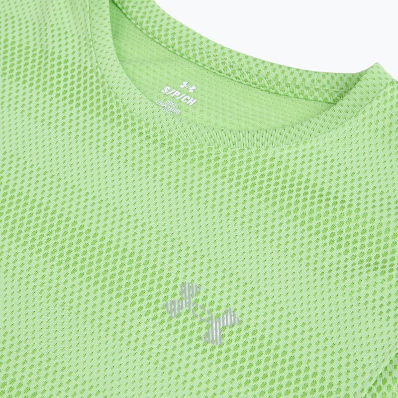 Tricou de alergare pentru bărbați Under Armour Velociti lumos lime/white 3