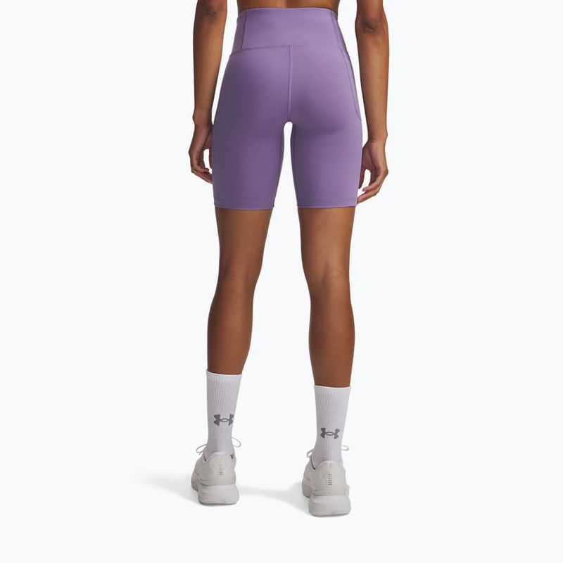 Pantaloni scurți de antrenament pentru femei Under Armour Motion Bike EMEA purple luxe/white 3