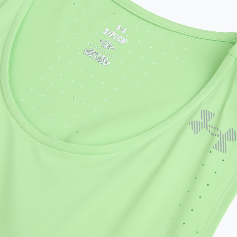 Tricou de alergare pentru bărbați Under Armour Velociti Pro Singlet lumos lime/white 3