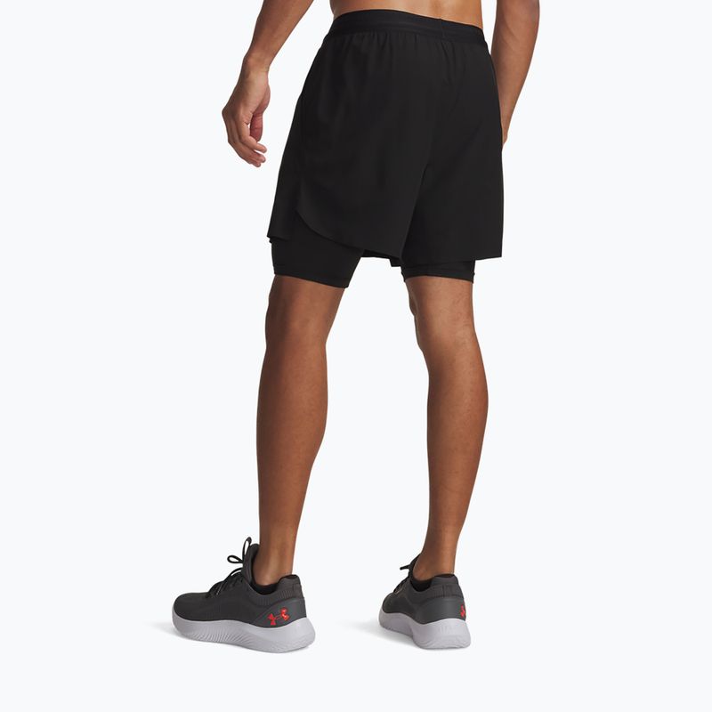 Pantaloni scurți de antrenament pentru bărbați Under Armour Vanish Elite 2IN1 Shorts ultimate black/ultimate black/ultimate black 3