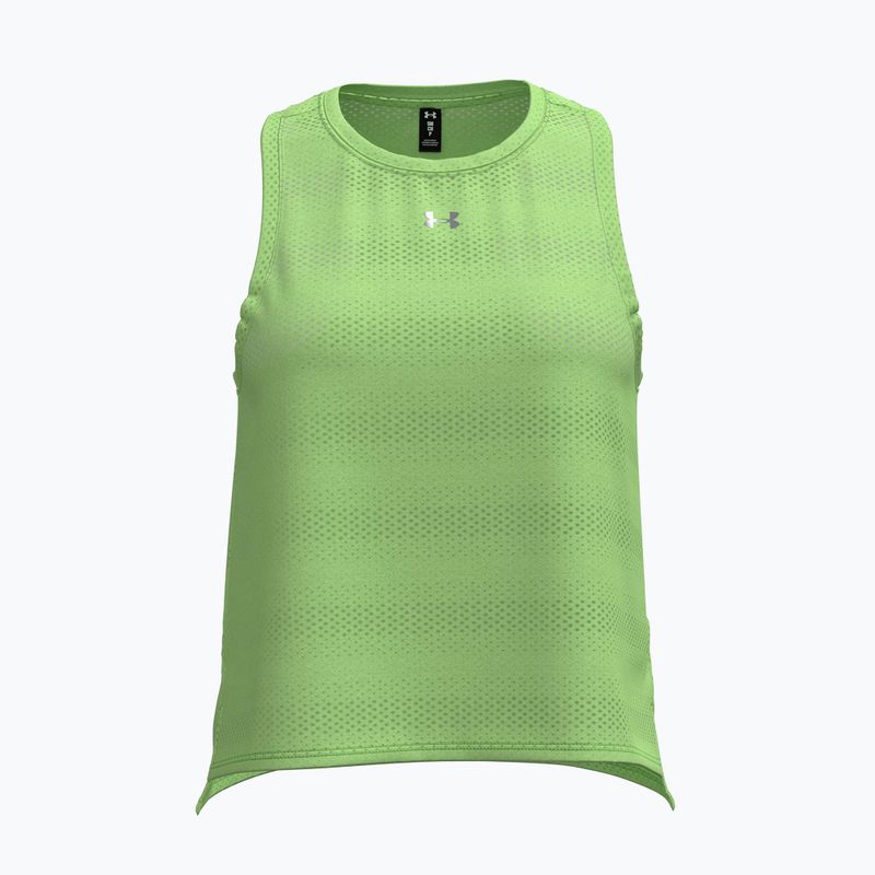 Tricou de alergare pentru femei Under Armour Velociti Singlet lumos lime/white