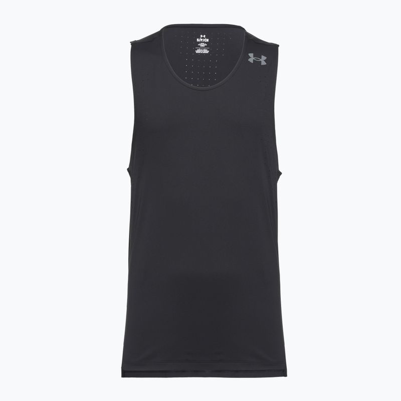 Tricou de alergare pentru bărbați Under Armour Velociti Pro Singlet black/black/metallic silver