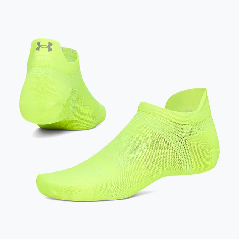 Șosete Under Armour Velociti Lite S high vis yellow/high vis yellow/white 3