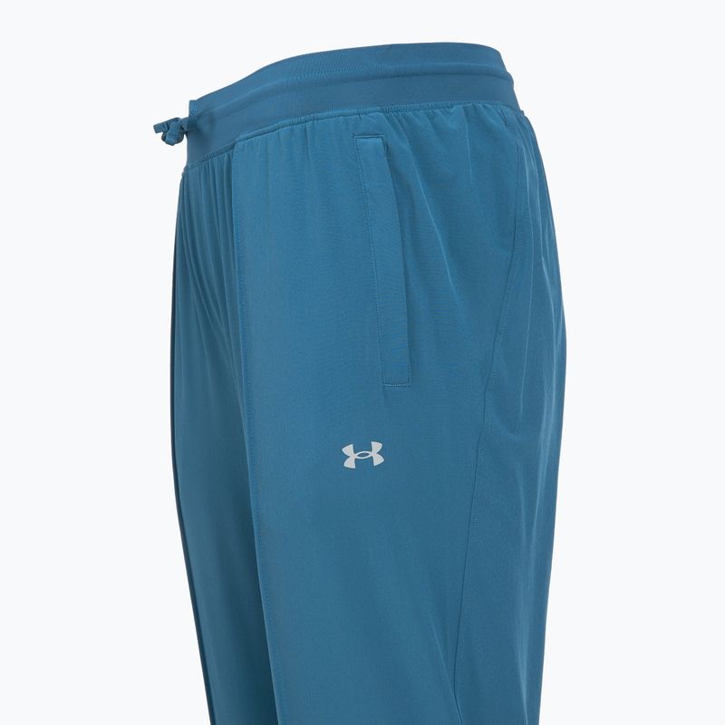 Pantaloni de alergare pentru femei Under Armour Velociti Pro wham blue/hyper green/white 3