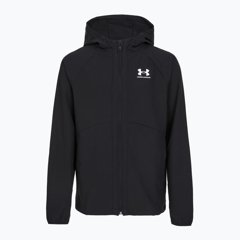 Geacă sport pentru copii Under Armour Vibe Woven Windbreaker negru/alb