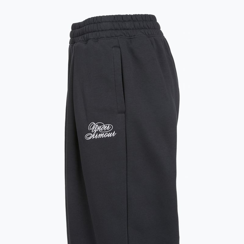 Pantaloni pentru femei Under Armour Rival Fleece Script black/white 3