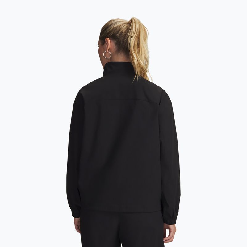 Geacă de antrenament pentru femei Under Armour Unstoppable Woven FZ Jacket ultimate black/ultimate black 2
