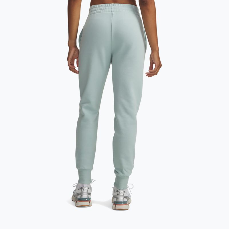 Pantaloni pentru femei Under Armour Rival Fleece Joggers enamel blue/white 3