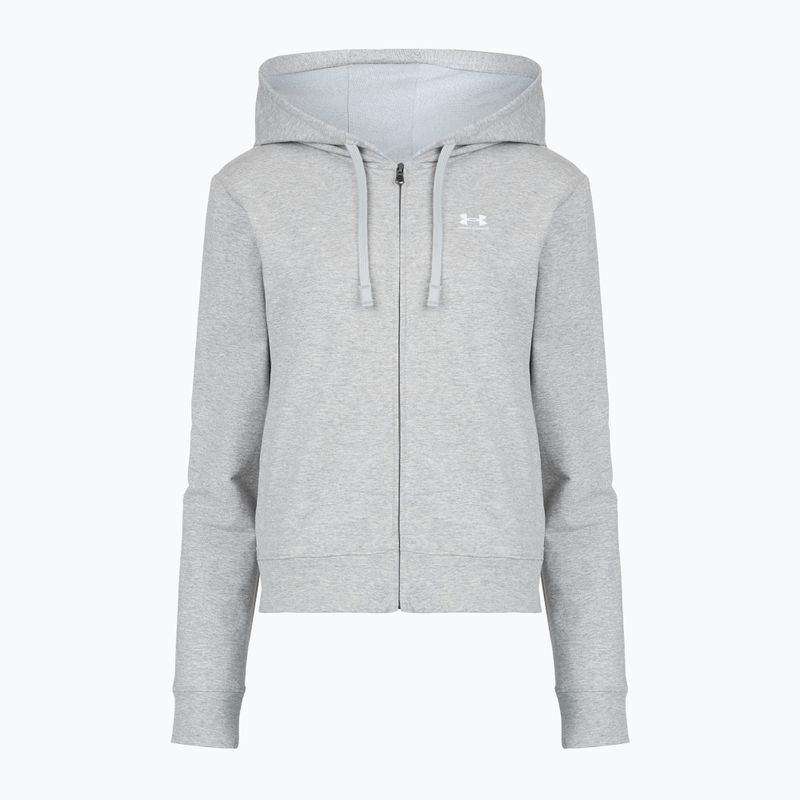 Bluză pentru femei Under Armour Sport Terry FZ mod gray light heather/white