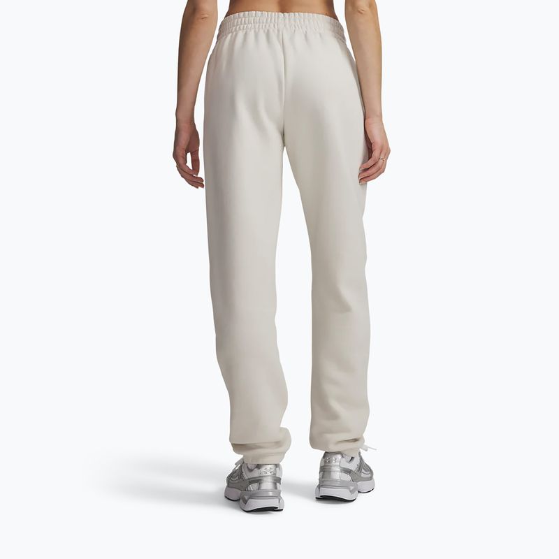 Pantaloni pentru femei Under Armour Icon Fleece Nov Jogger summit white/white 3