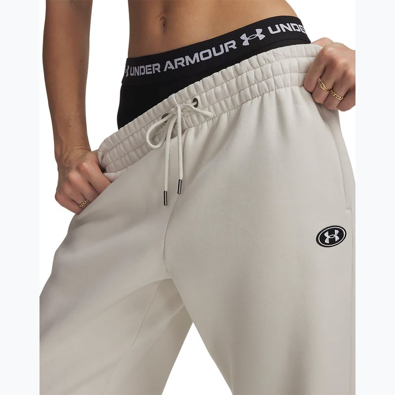 Pantaloni pentru femei Under Armour Icon Fleece Nov Jogger summit white/white 4
