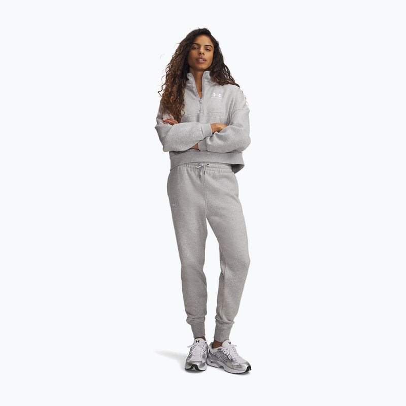 Pantaloni pentru femei Under Armour Icon Fleece Jogger mod gray light heather/white 2