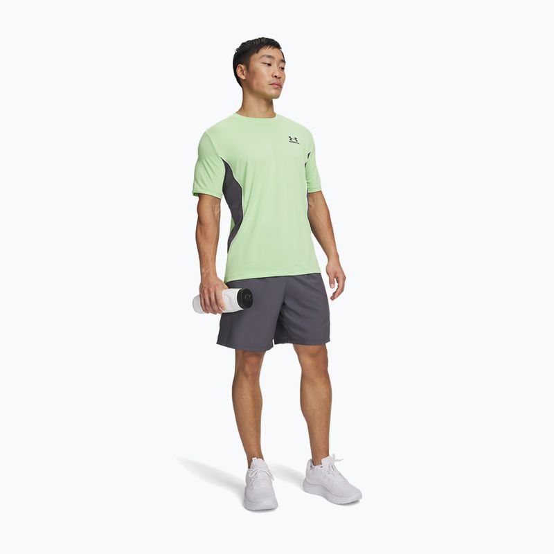 Pantaloni scurți de antrenament pentru bărbați Under Armour Tech Sport castlerock/lumos lime 2