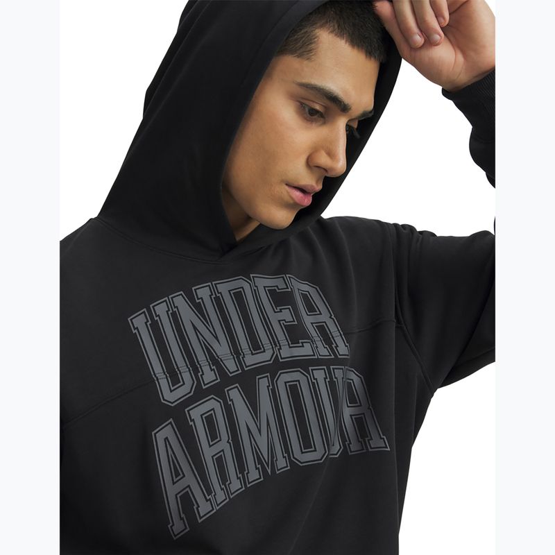 Bluză pentru bărbați Under Armour Rival LW Graphic Hoodie black/black 3