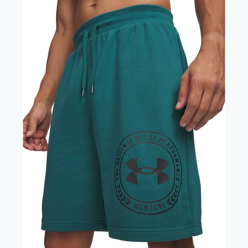 Pantaloni scurți de antrenament pentru bărbați Under Armour Rival LW Graphic rack green/black 4