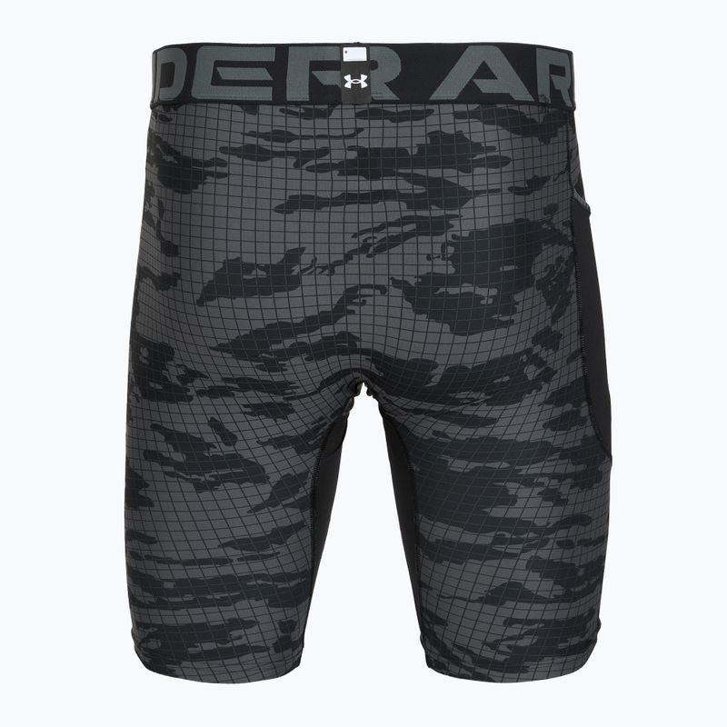 Pantaloni scurți de antrenament pentru bărbați Under Armour HG Printed Long Short black/castlerock/white 2
