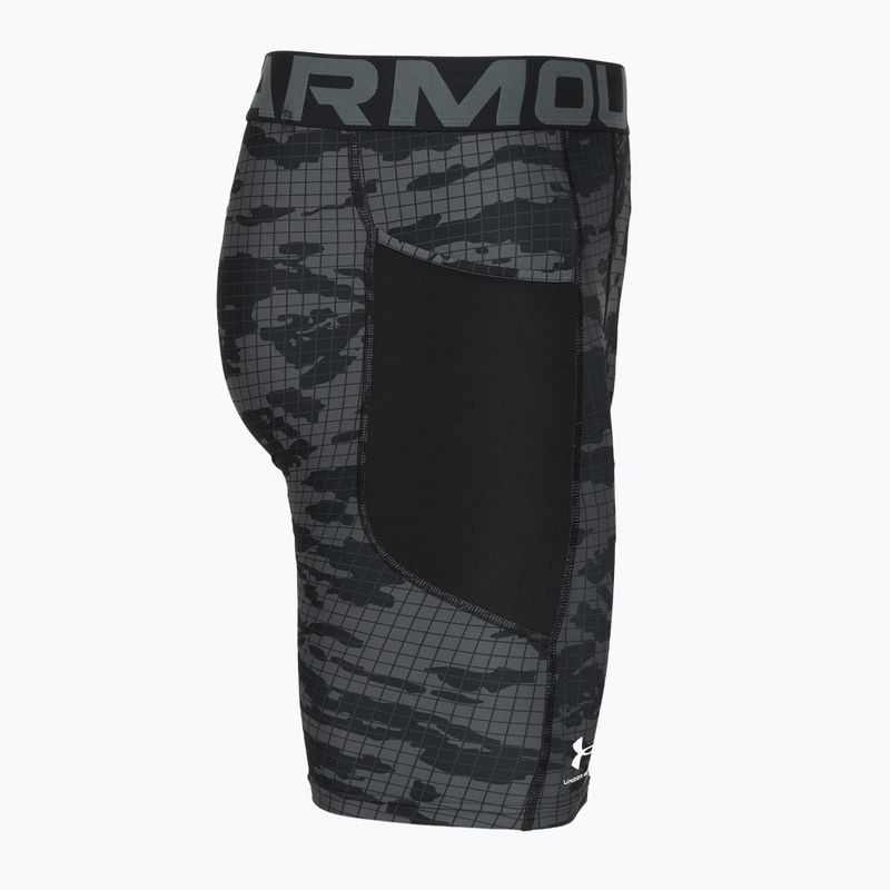 Pantaloni scurți de antrenament pentru bărbați Under Armour HG Printed Long Short black/castlerock/white 3