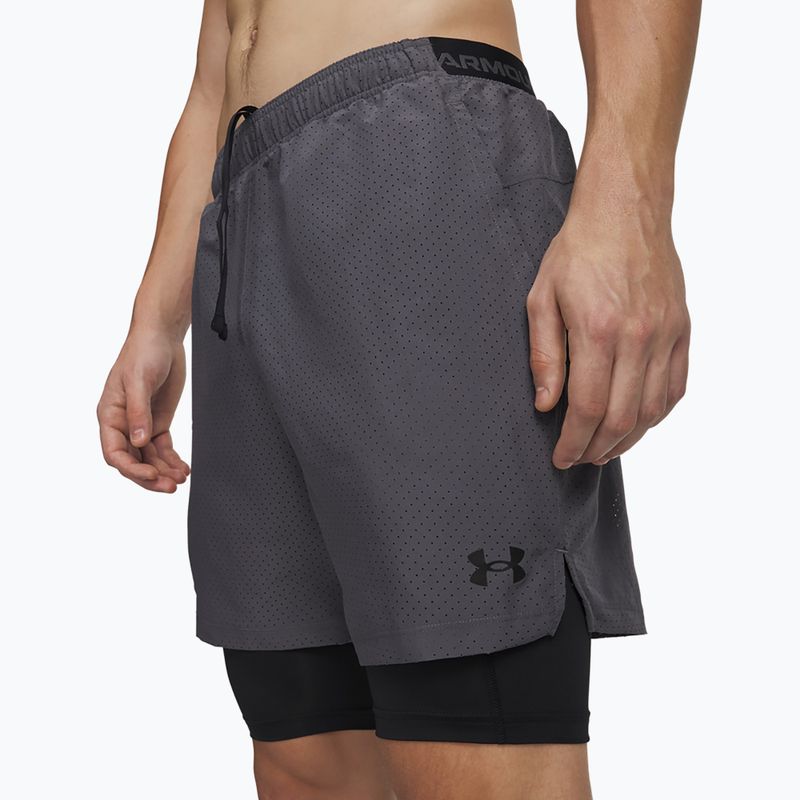 Pantaloni scurți de antrenament pentru bărbați Under Armour Vanish Woven 2.0 2IN1 Shorts castlerock/black 4