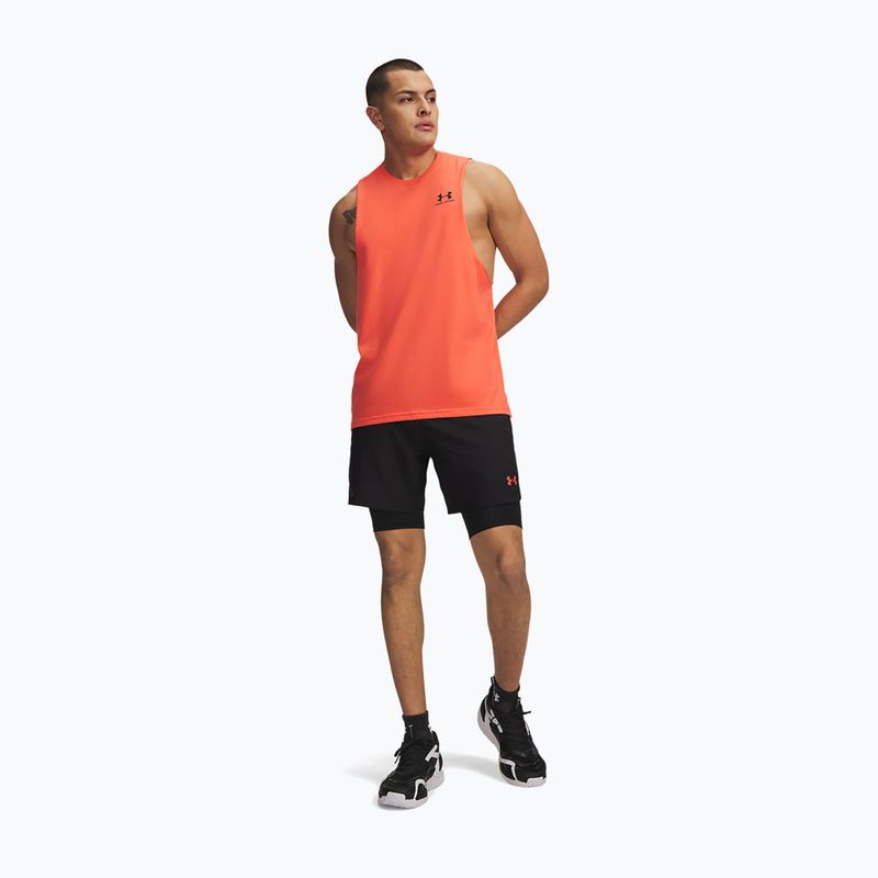 Pantaloni scurți de antrenament pentru bărbați Under Armour Vanish Woven 2.0 2IN1 Shorts ultimate black/venom red/venom red 2
