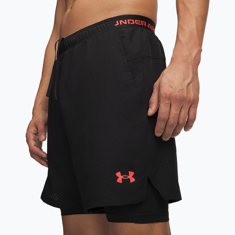 Pantaloni scurți de antrenament pentru bărbați Under Armour Vanish Woven 2.0 2IN1 Shorts ultimate black/venom red/venom red 4