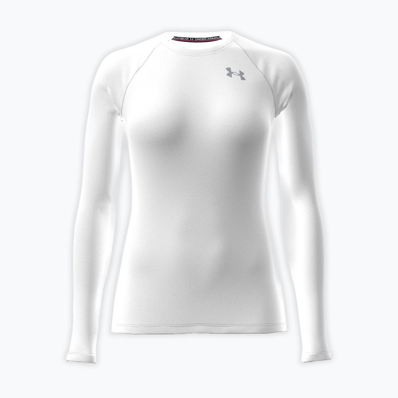 Longsleeve de antrenament pentru femei Under Armour HG Authentics Comp LS white/halo gray