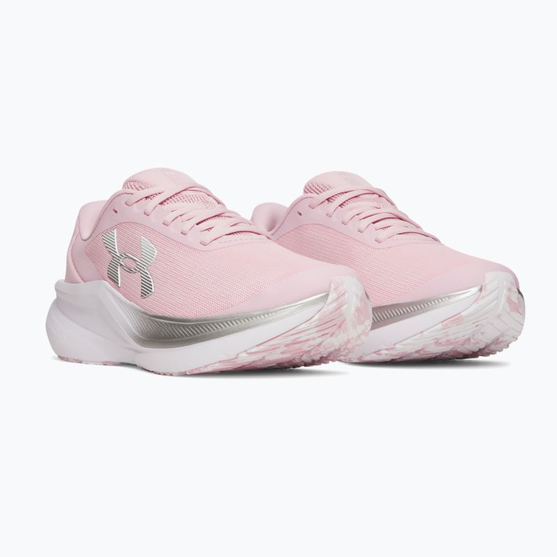 Încălțăminte de alergare pentru femei Under Armour Chase prime pink/metallic silver/white 2