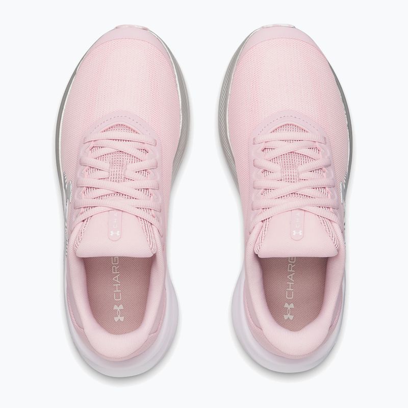 Încălțăminte de alergare pentru femei Under Armour Chase prime pink/metallic silver/white 3
