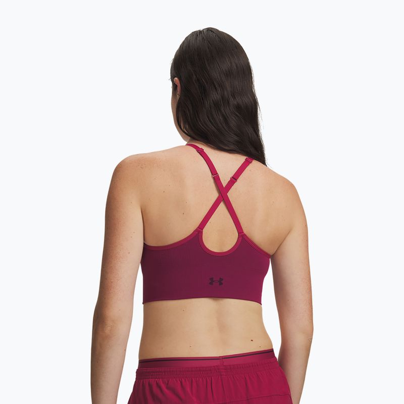 Sutien de antrenament Under Armour Vanish Seamless Low claret/ox blood 2