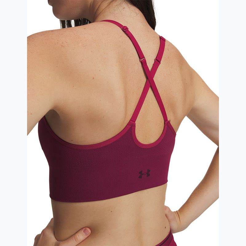 Sutien de antrenament Under Armour Vanish Seamless Low claret/ox blood 3