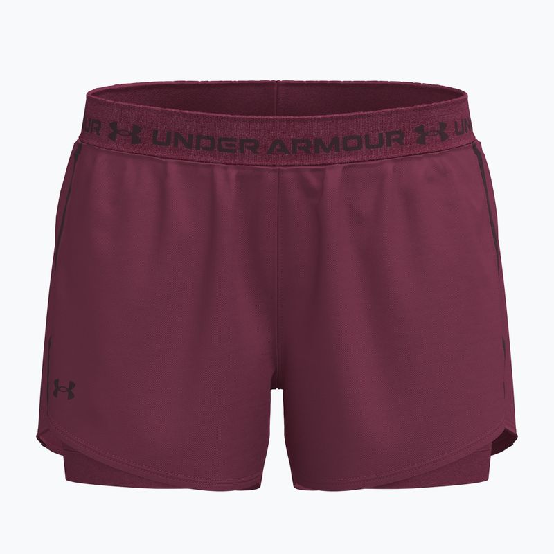 Pantaloni scurți de antrenament pentru femei Under Armour Tech Play Up 2IN1 Shorts claret/claret/ox blood