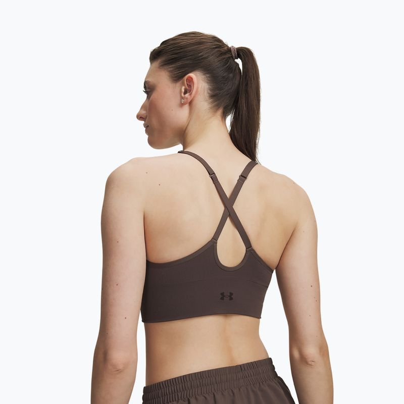 Sutien de antrenament Under Armour Vanish Seamless Low peppercorn/kona brown 2