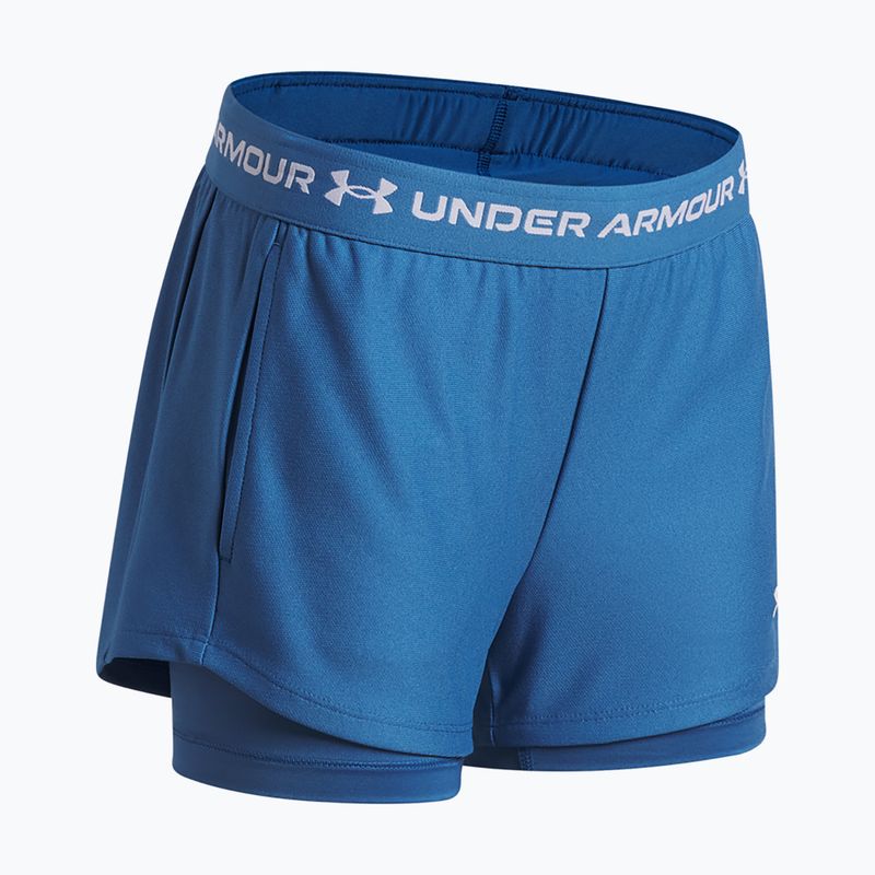 Pantaloni scurți de antrenament pentru copii Under Armour UA Tech Play Up 2IN1 Shorts aegean blue/white 3