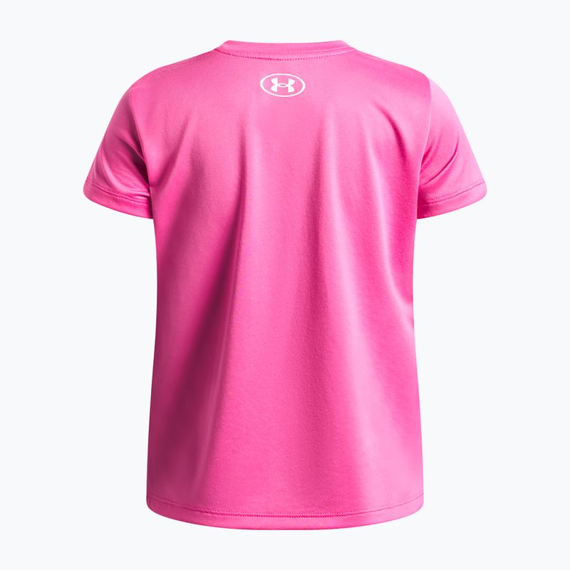 Tricou de antrenament pentru copii Under Armour Tech SSC SS pink frenzy/white 2