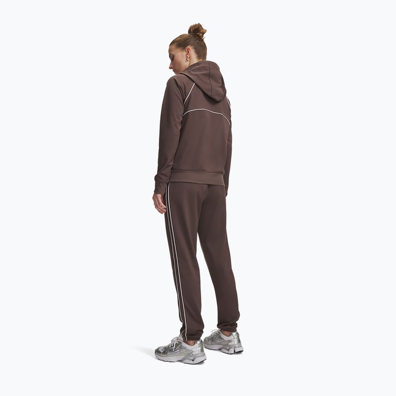 Trening pentru femei Under Armour Rival Tricot Tracksuit HD peppercorn/white 2